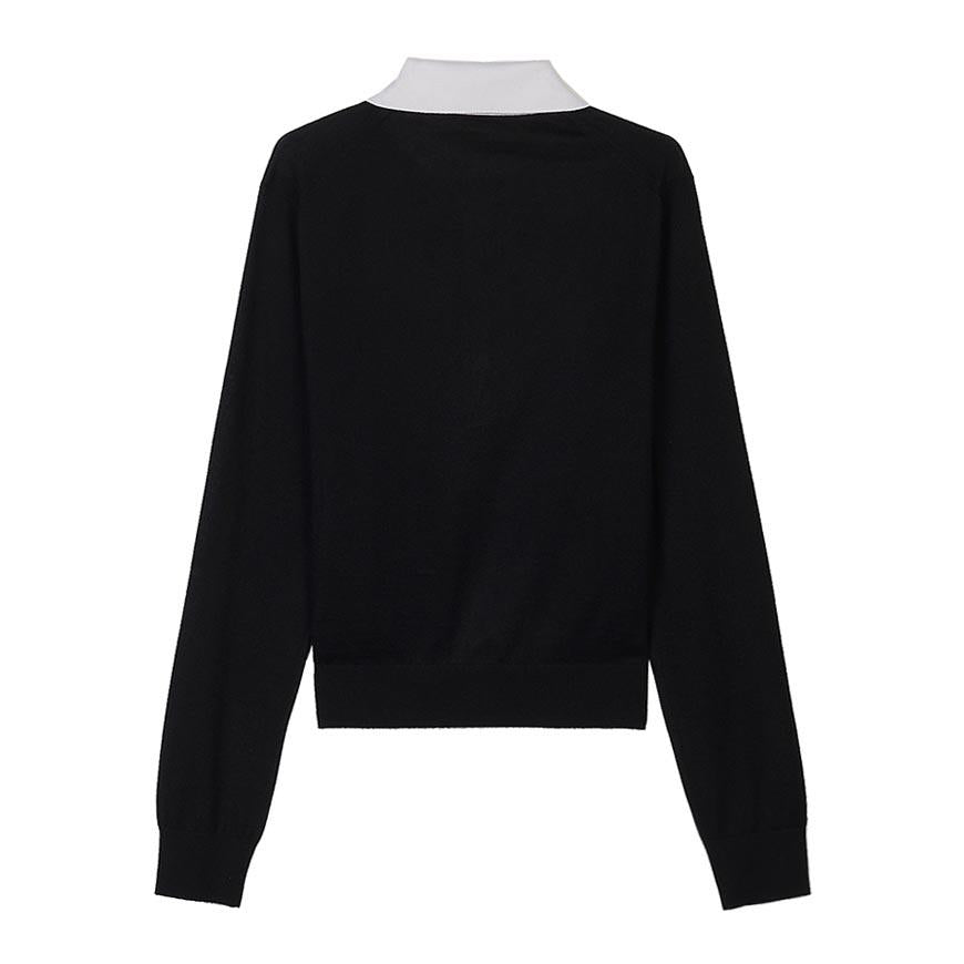 CELINE Women’s Cashmere Silk Polo Knit Sweater RX0FD0W27 38OF