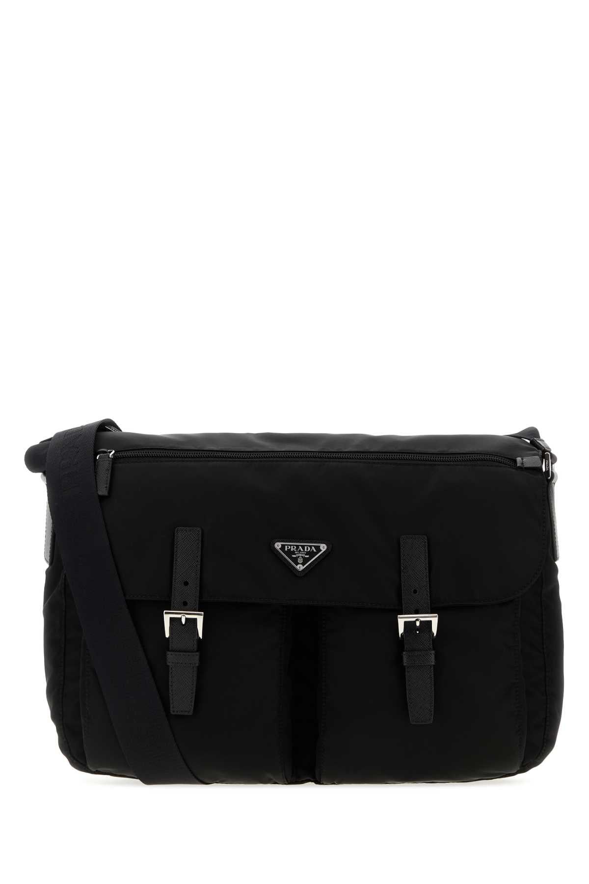 PRADA Black Leather Crossbody Bag