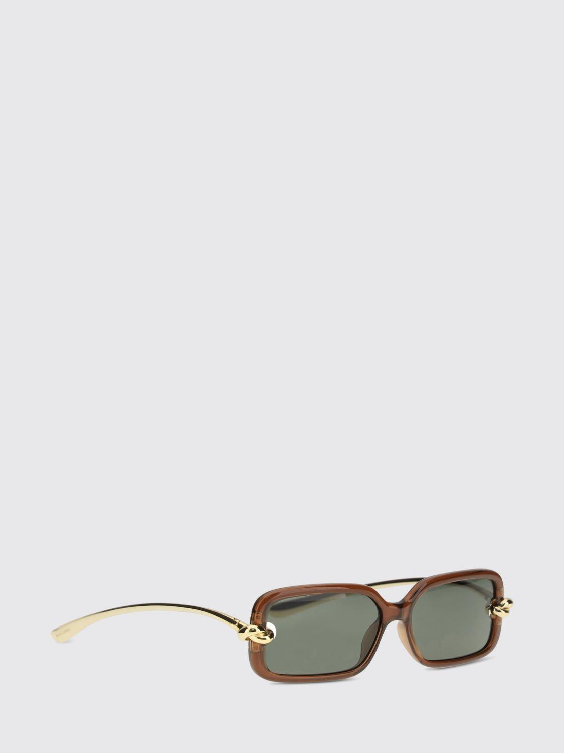 Bottega Veneta Brown Acetate Square Sunglasses