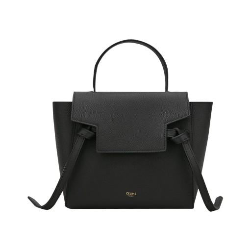 CELINE Nano Belt Tote Bag Black Shoulder Bag