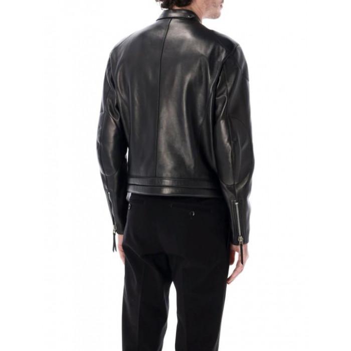 TOM FORD Men's Leather Zip Biker Jacket LXI016 LMN02 8NAA