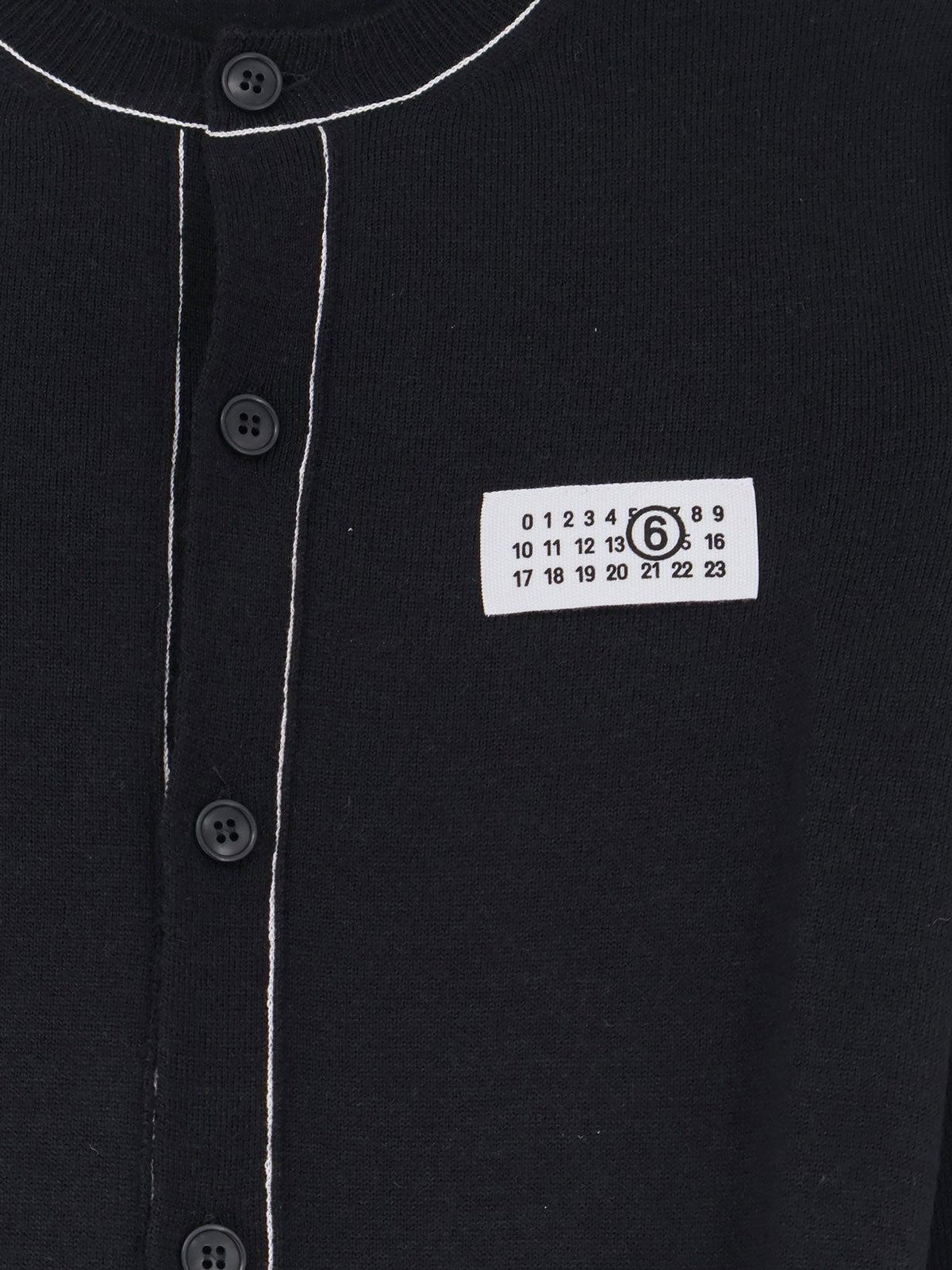 Maison Margiela Black Wool Blend Cardigan