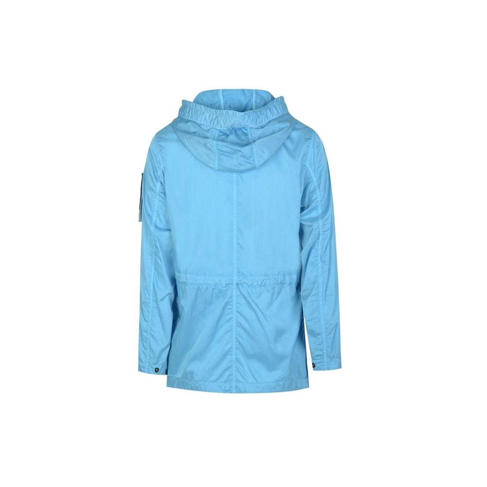 STONE ISLAND Aqua Blue Nylon Raso TC Jacket