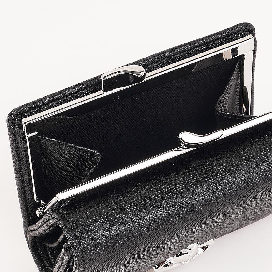 Vivienne Westwood Women’s Small Frame Bifold Wallet Black Leather