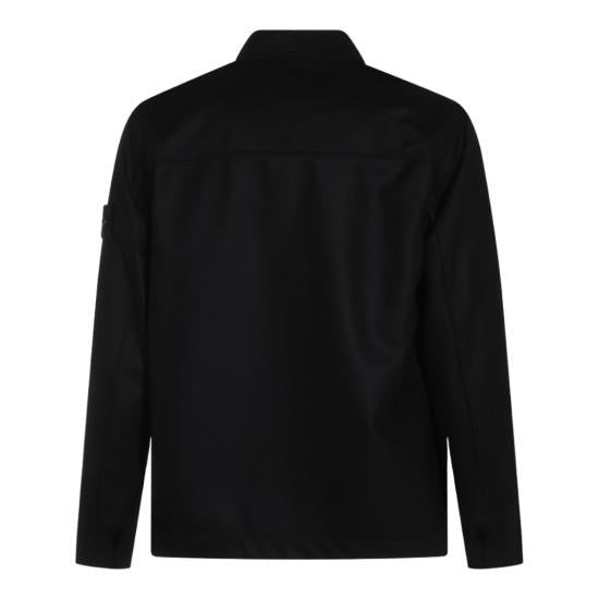 STONE ISLAND Leather Jacket Men’s Faux Shearling F 1200020 S0F24 V0029 BLACK DOM