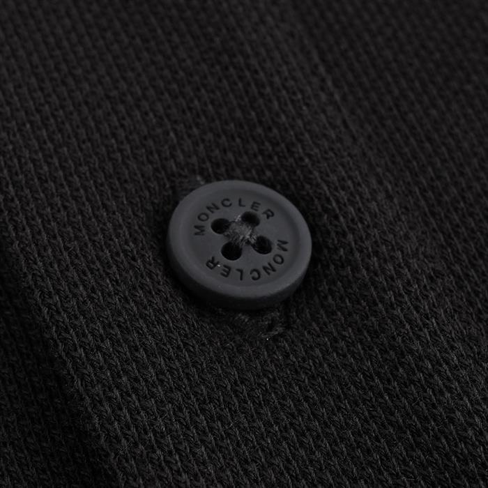 Moncler Logo Patch Piqué Polo Shirt Black Men’s
