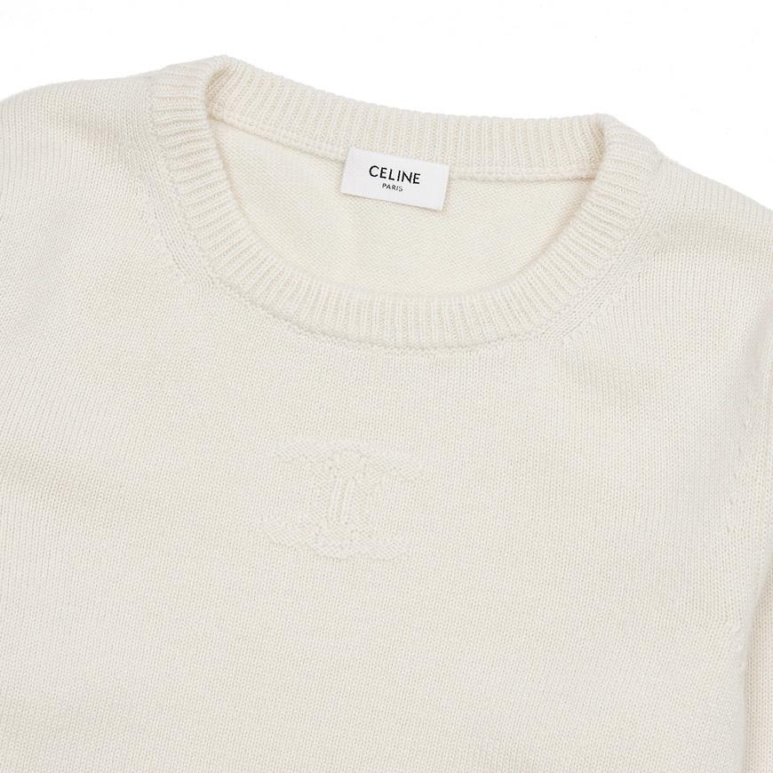 CELINE Women’s Cashmere Crewneck Sweater RY02N317V 01OW 1
