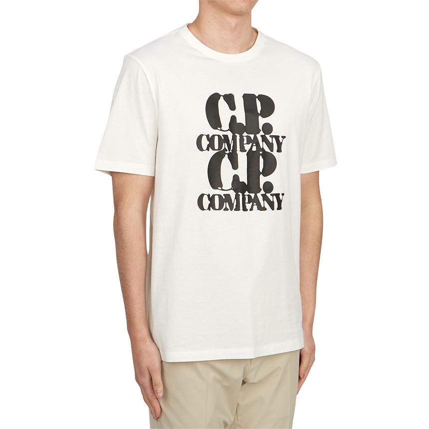 CP Company Men’s Short Sleeve T-Shirt White Cotton