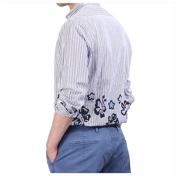 The Editor Summer Stripe Long Sleeve Shirt 1298 2 5400 37