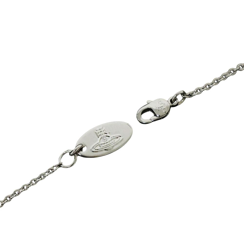 Vivienne Westwood Peodora Crystal Pendant Necklace Silver-Tone Women