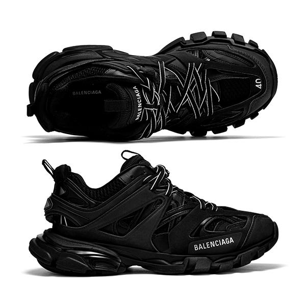 BALENCIAGA Black Leather High-Top Sneakers for Men