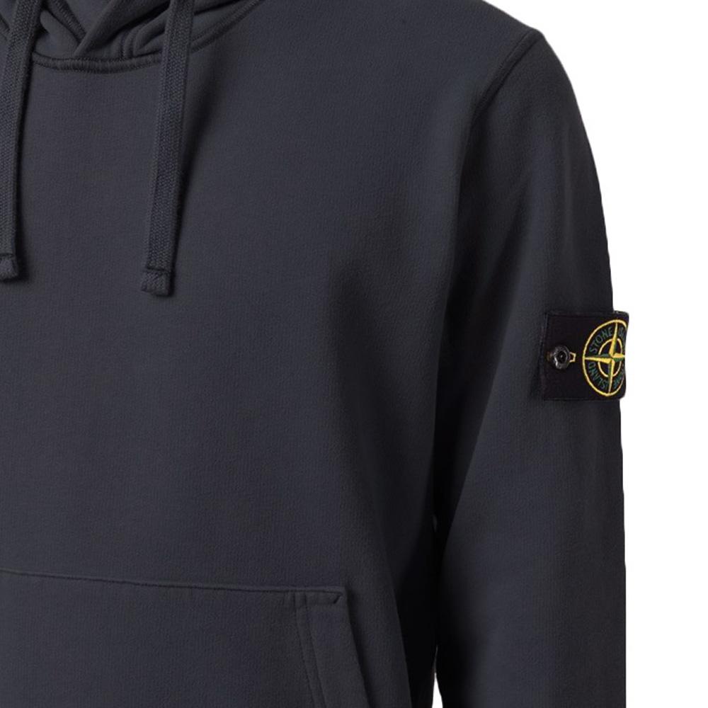 STONE ISLAND Fleece Lined Hoodie with Logo Patch 751564120 V0026