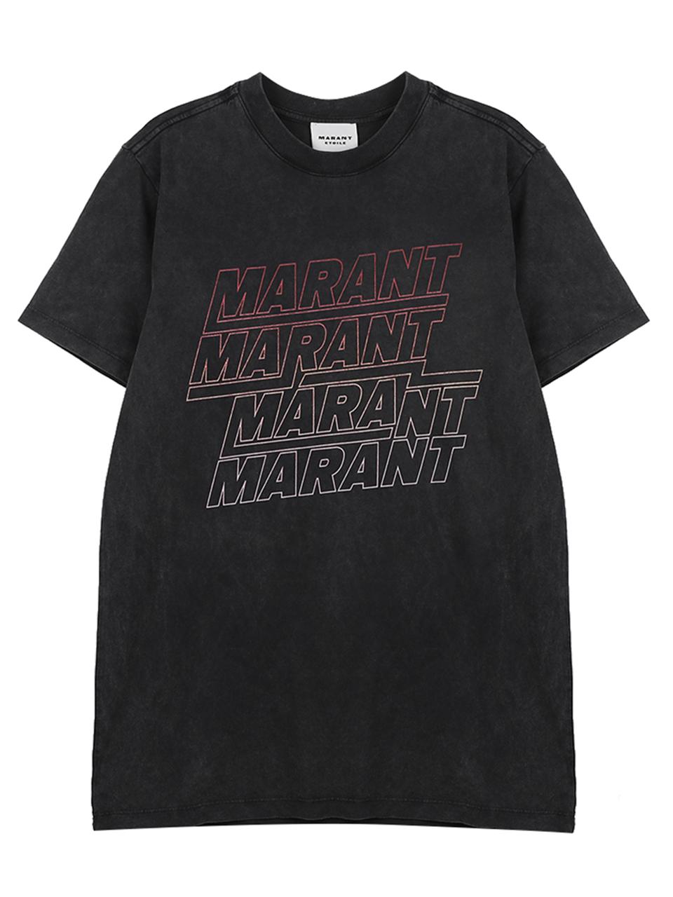 Isabel Marant Etoile Joelin Cotton Logo Short Sleeve T-Shirt White