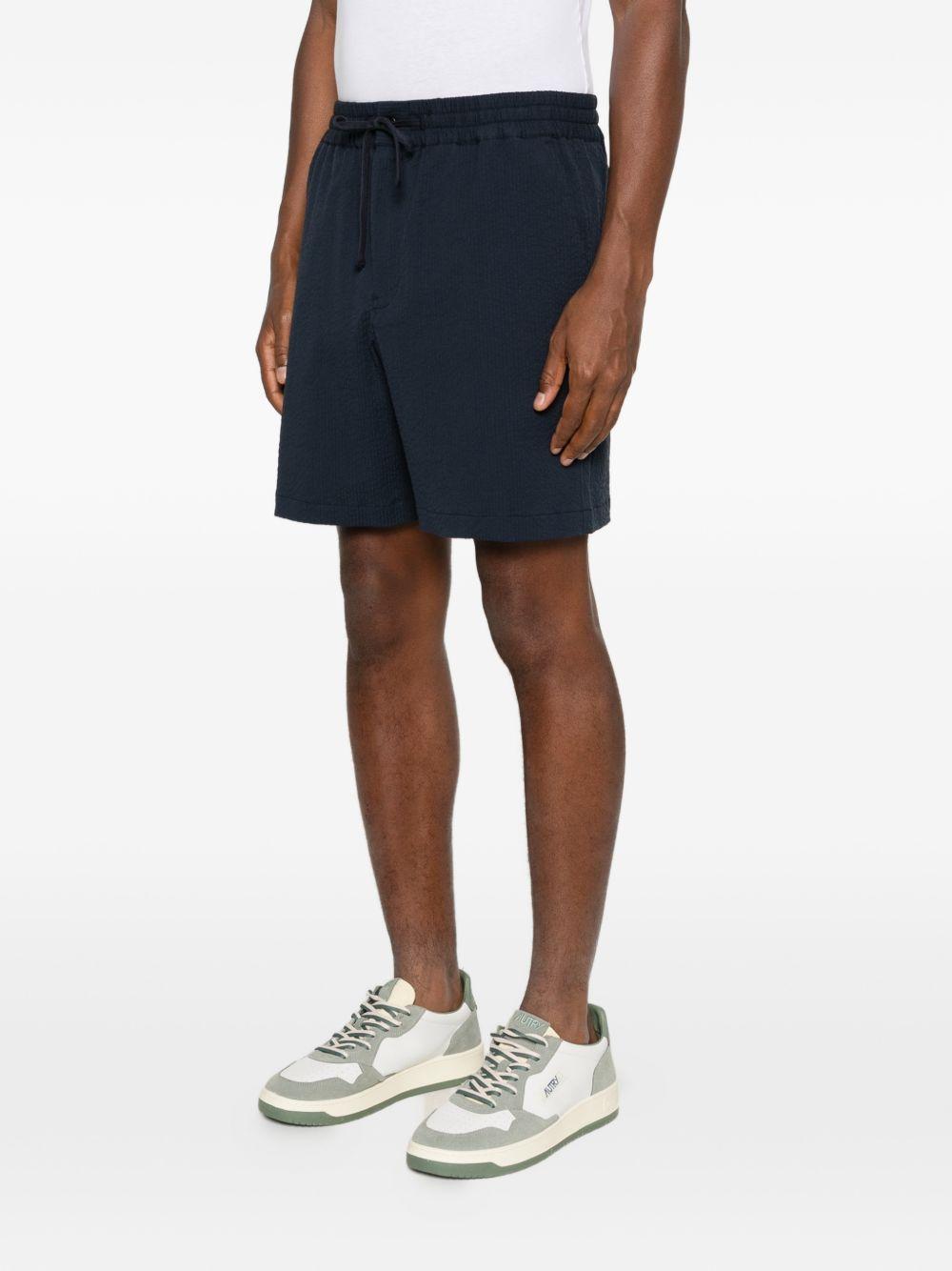 Maison Kitsune Navy Cotton Drawstring Shorts