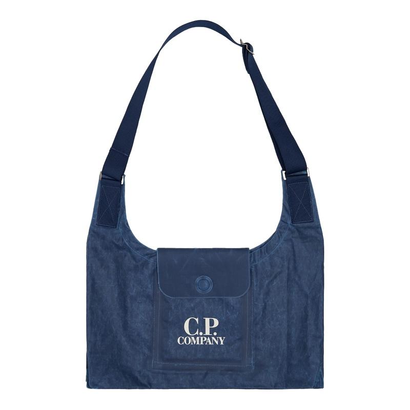 CP Company Logo Print Shoulder Bag Crossbody Bag Navy
