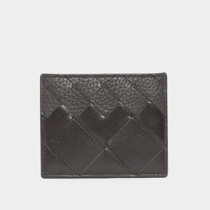 Bottega Veneta Multicolor Intrecciato Woven Leather Men’s Card Holder