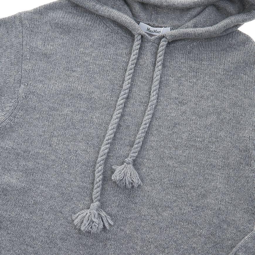 Max Mara Women’s RIENZA Hooded Sweater Hoodie Ivory Knit