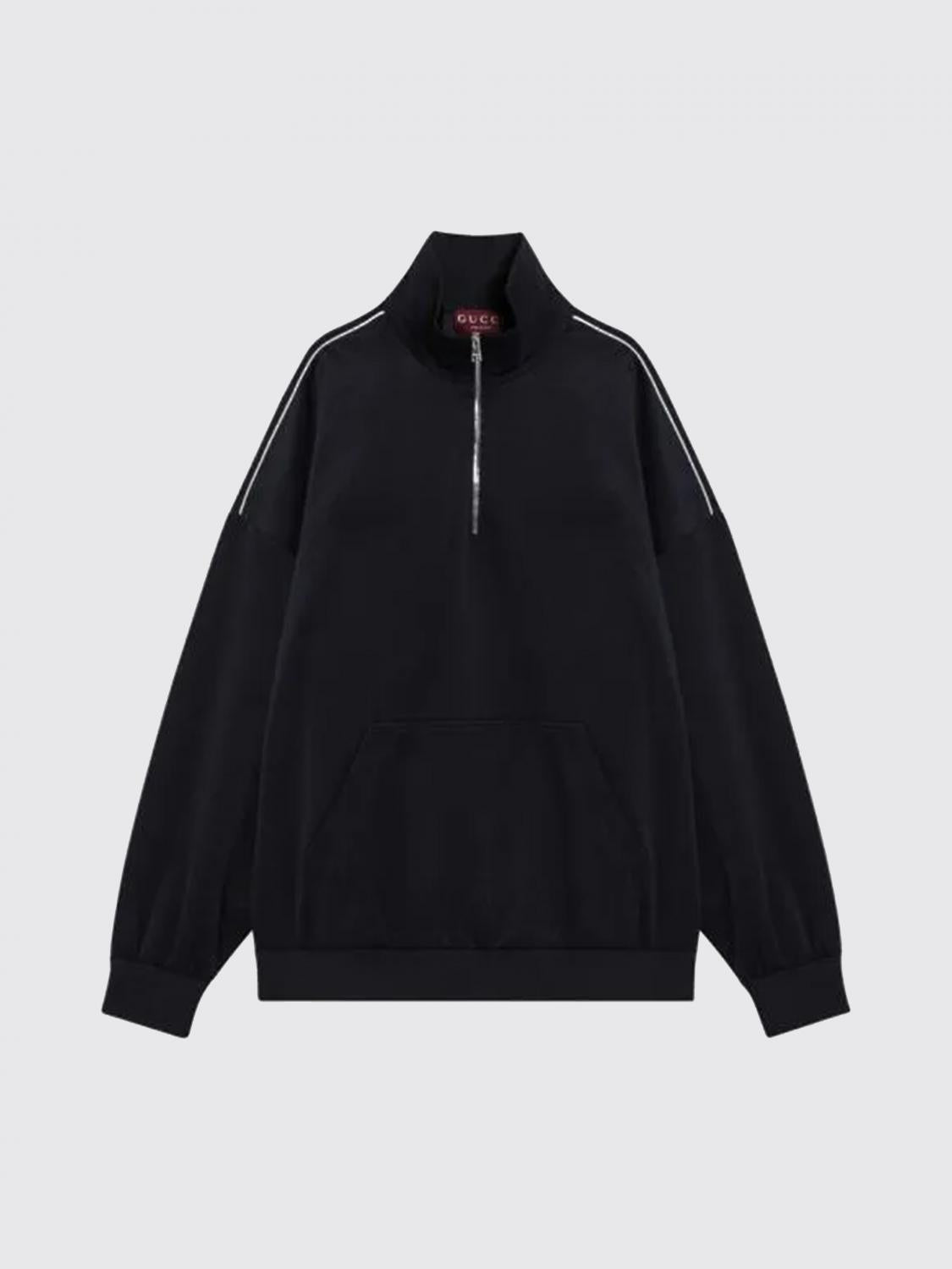 GUCCI Navy Logo Print Sweatshirt for Men
