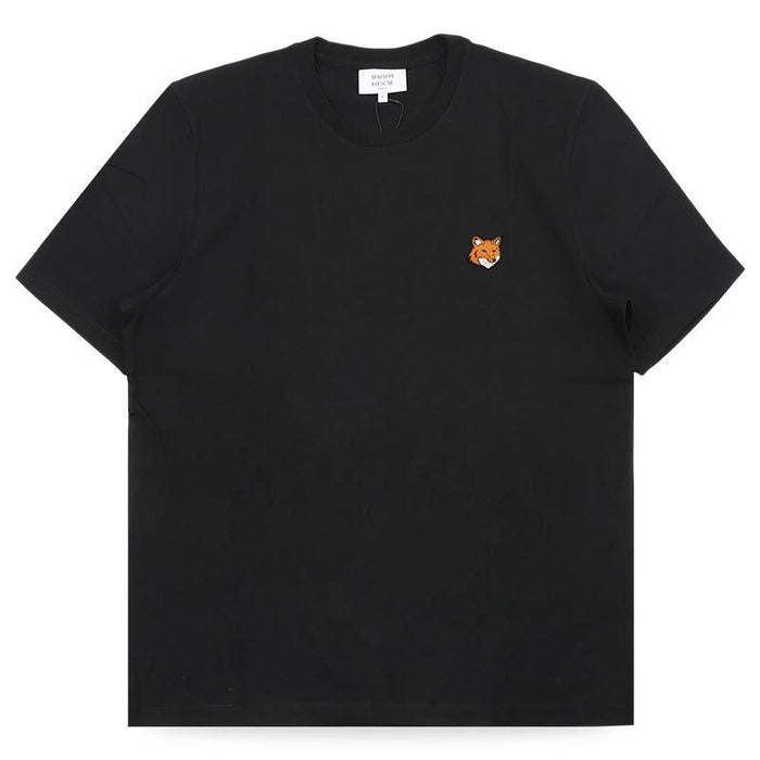 Maison Kitsune Men’s Fox Head Patch Regular Fit Black T-Shirt