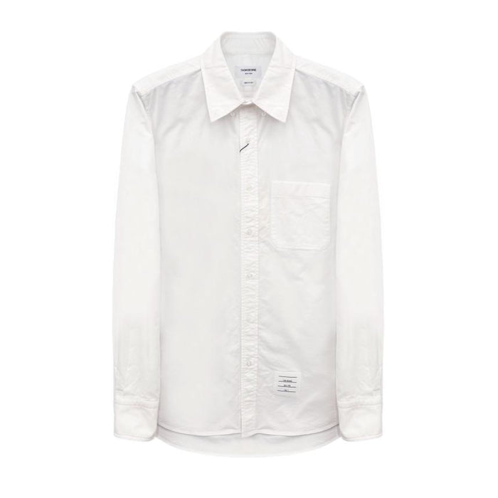 THOM BROWNE Back Stripe Oxford Long Sleeve Shirt MWL413A 100