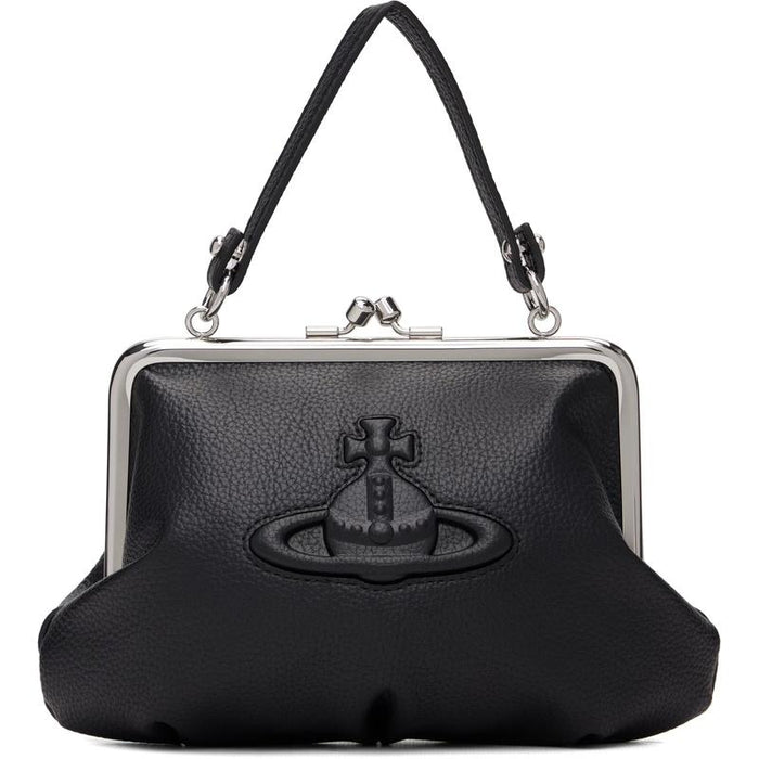 Vivienne Westwood Granny Frame Pearl Shoulder Bag Black