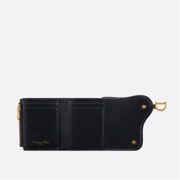 DIOR Oblique Jacquard Saddle Lotus Compact Wallet S5652CTZQ