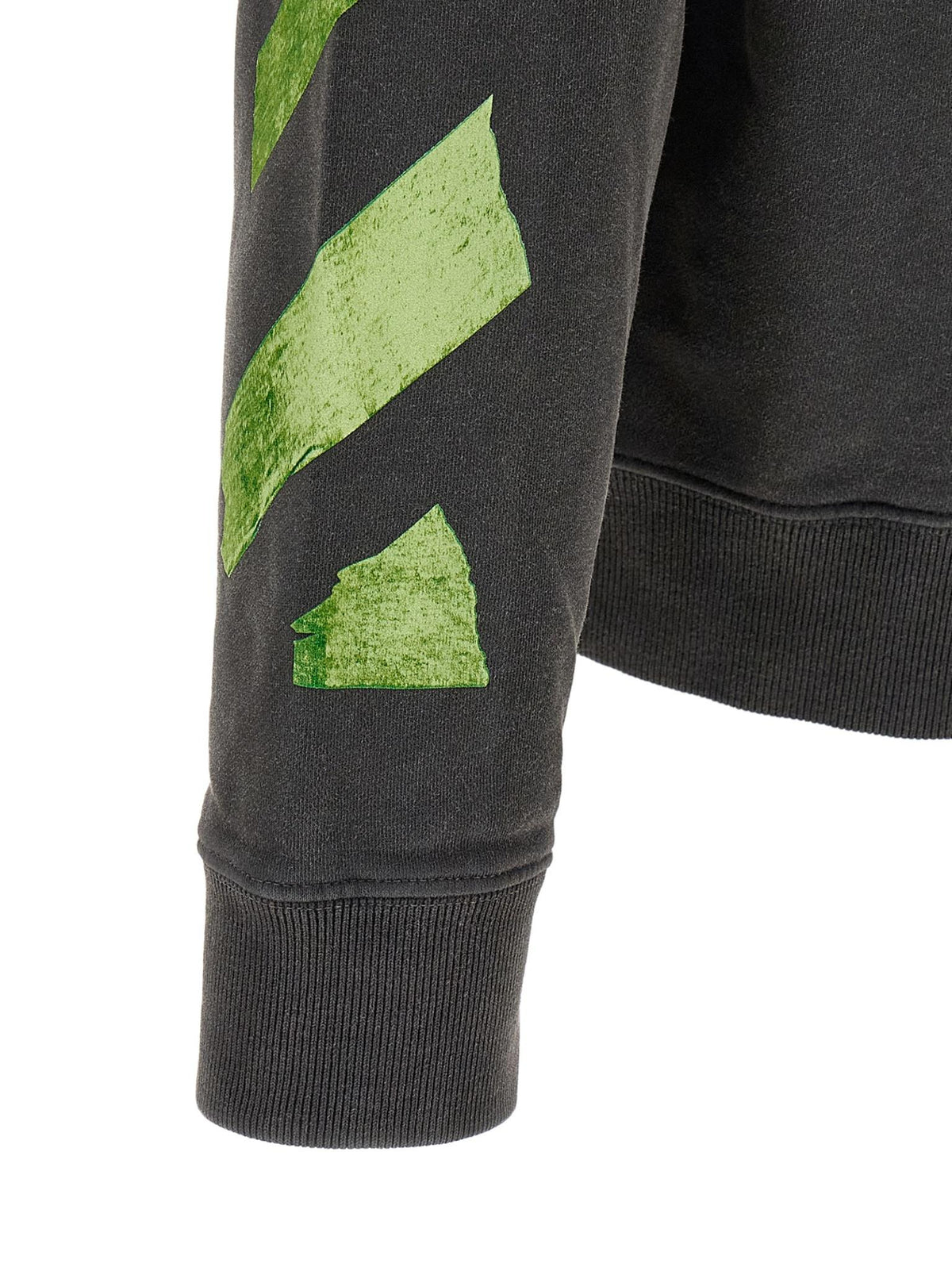 OFF WHITE Black Cotton Pullover Hoodie for Men