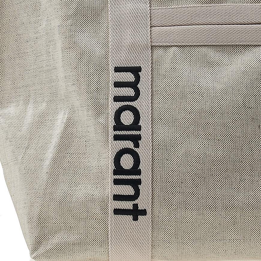 Isabel Marant Dawen Tote Bag Women Canvas Beige Black