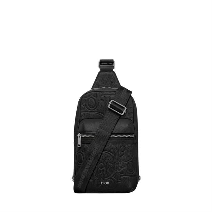 DIOR Rider 20 Leather Sling Bag Hip Pack Black