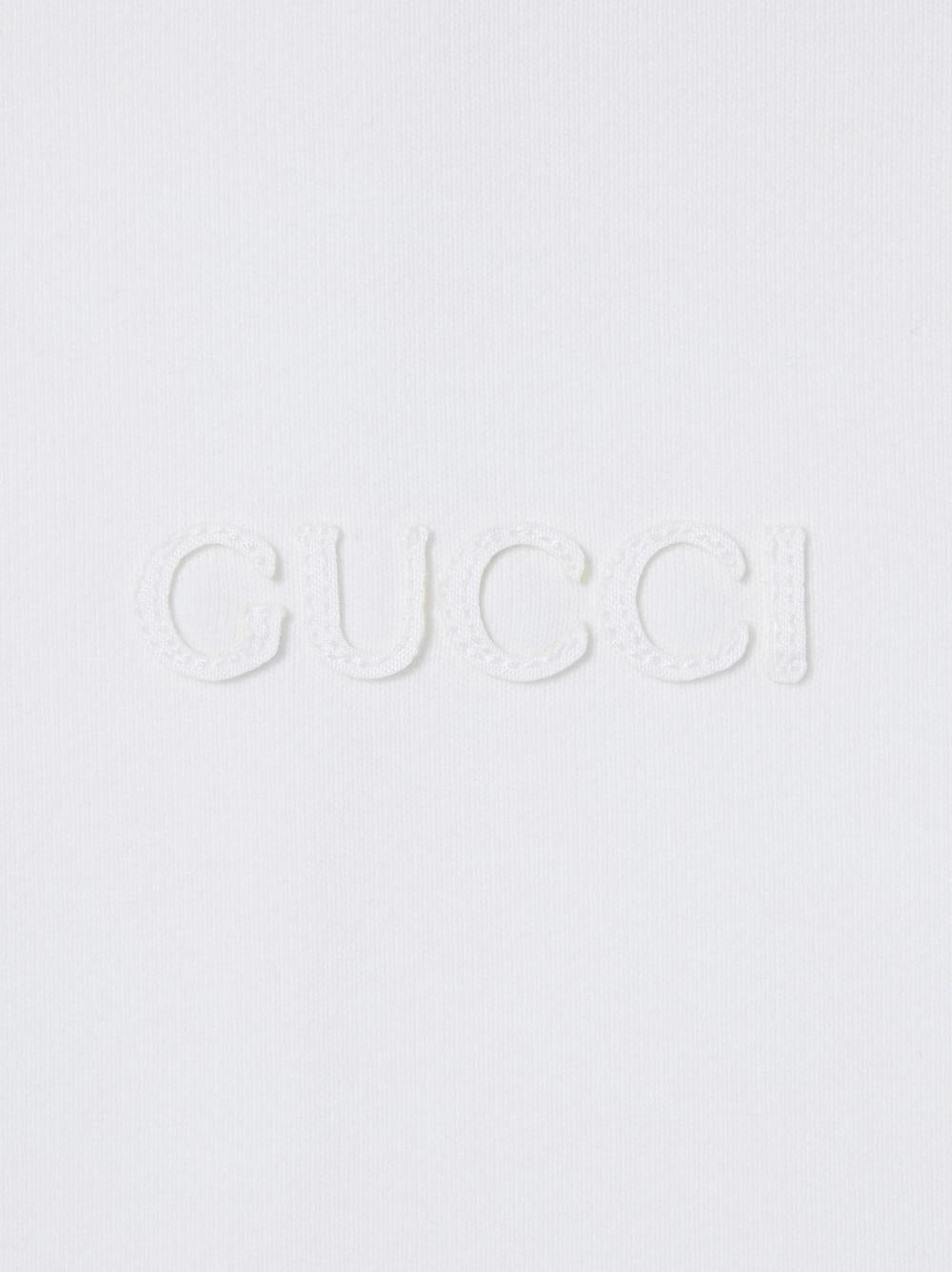 GUCCI Beige Logo Print Cotton Hoodie for Women