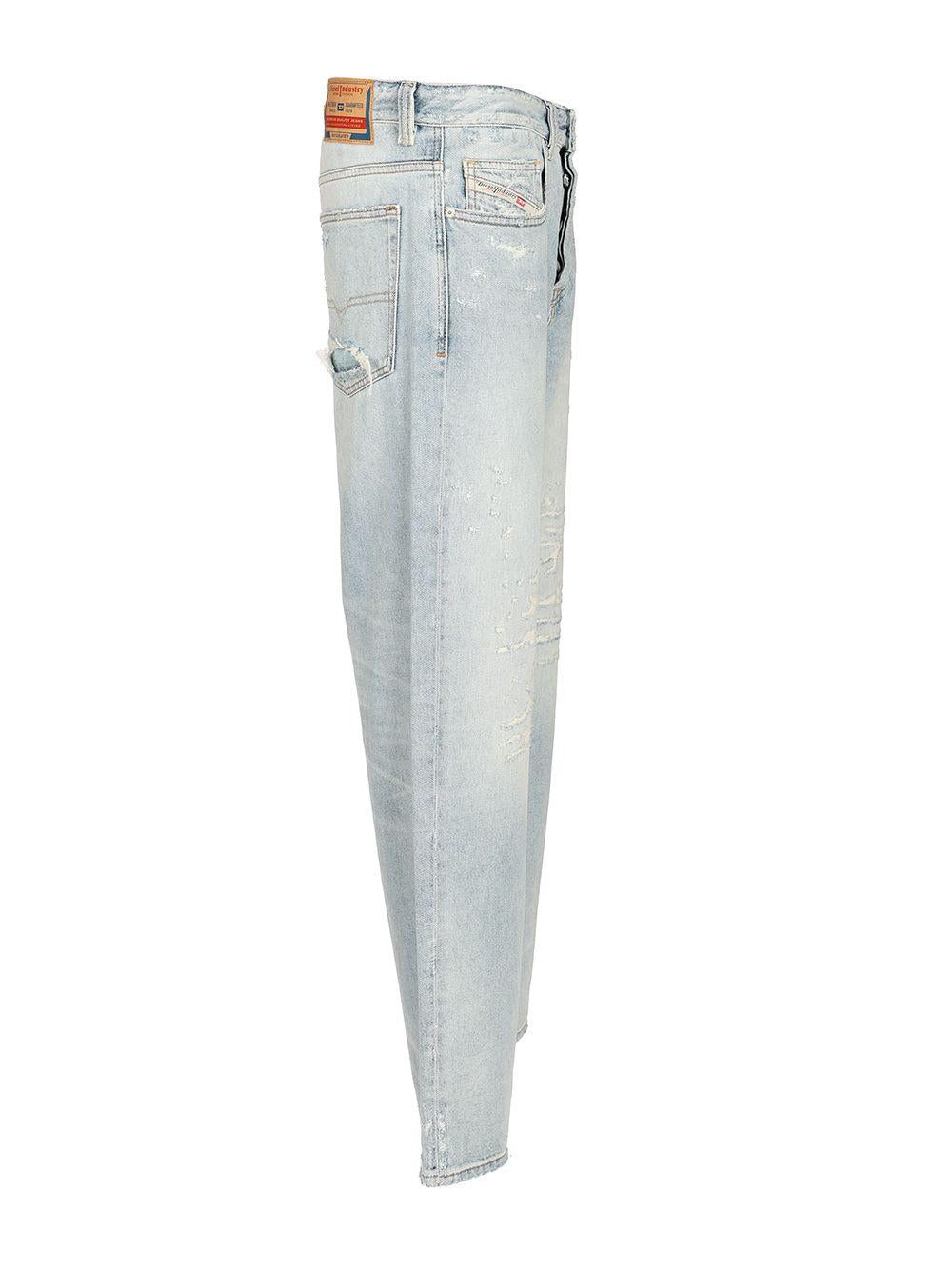 DIESEL Blue Denim Jeans Men's Straight Leg Pants