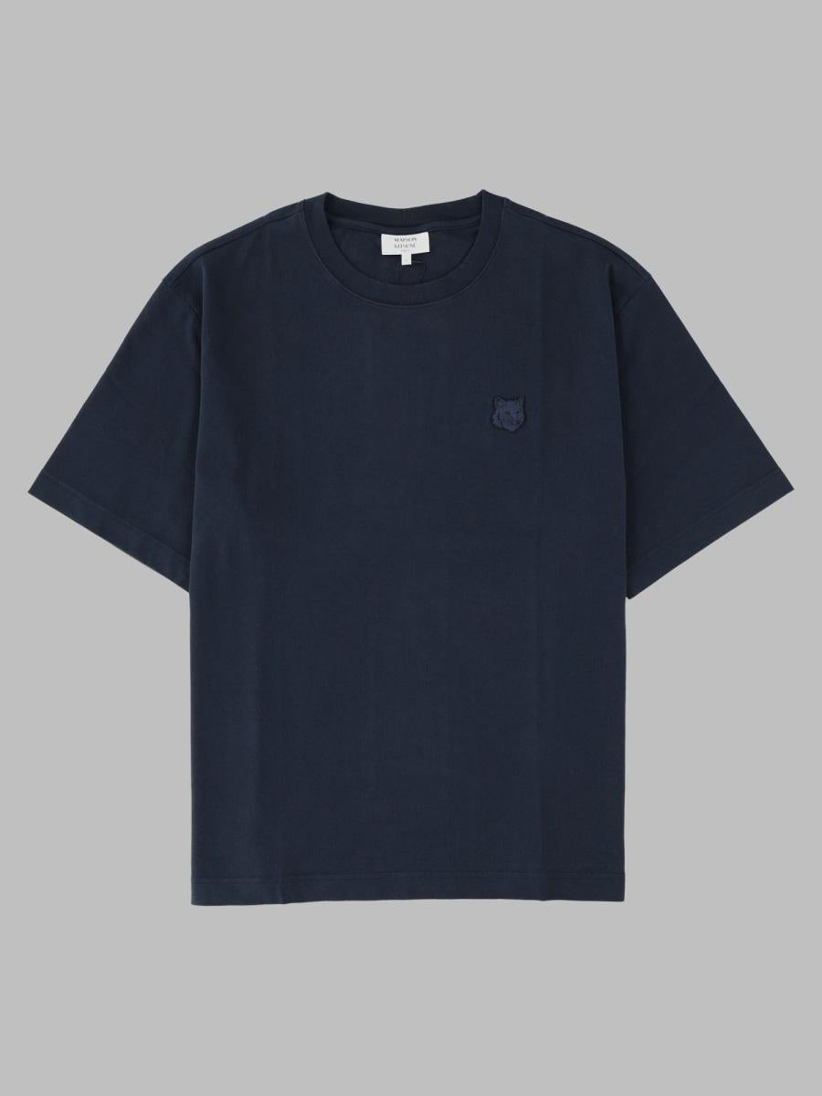 Maison Kitsune Cotton Short Sleeve T-Shirt Navy Men