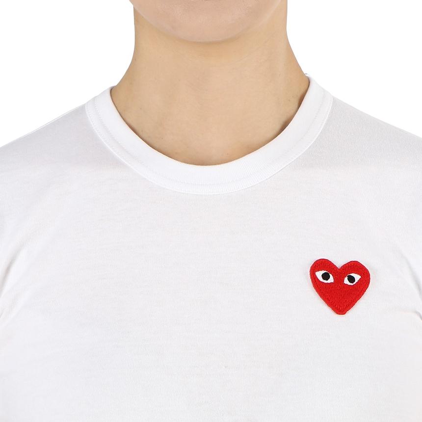 Comme des Garcons Red Heart Patch Short Sleeve T-Shirt Unisex AZ T107 051 2