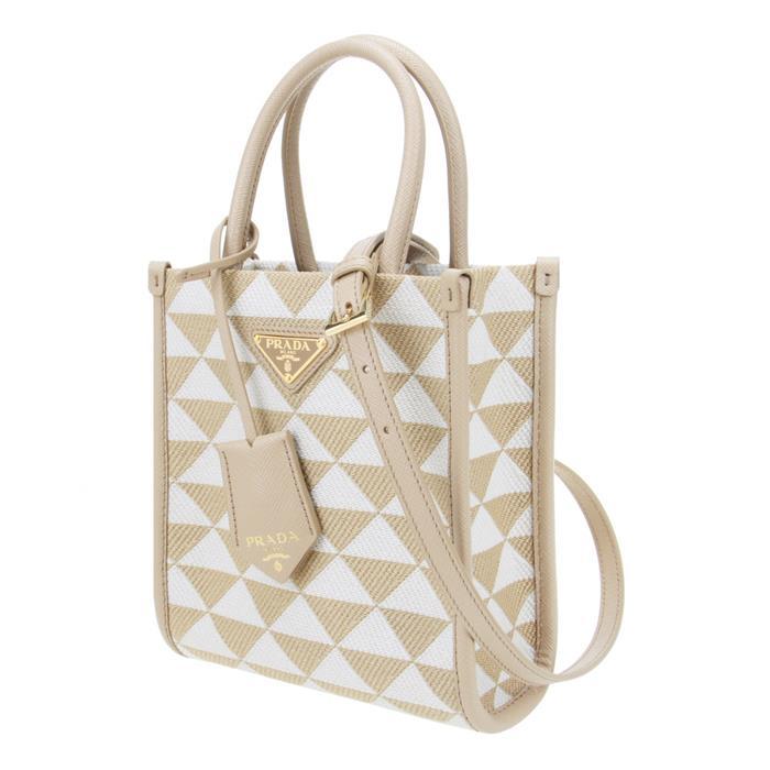 PRADA Symbol Embroidered Fabric Mini Tote Bag 1BA355 2FKL F0J0A V OOM