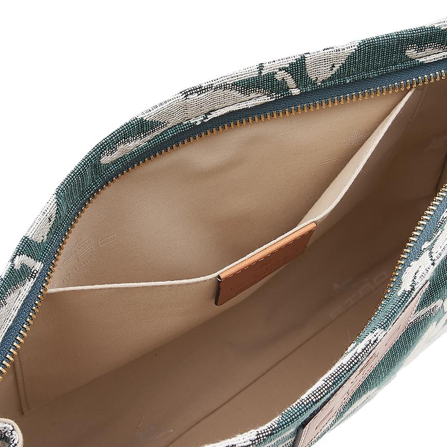 Etro Pegasus Logo Leather Clutch for Women