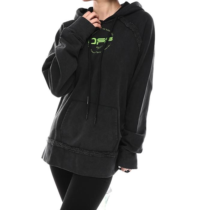 OFF WHITE Hand Logo Print Hoodie Women’s White/Black Sweatshirt