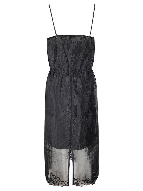 CECILIE BAHNSEN Black Midi Dress 325 RTW 10018