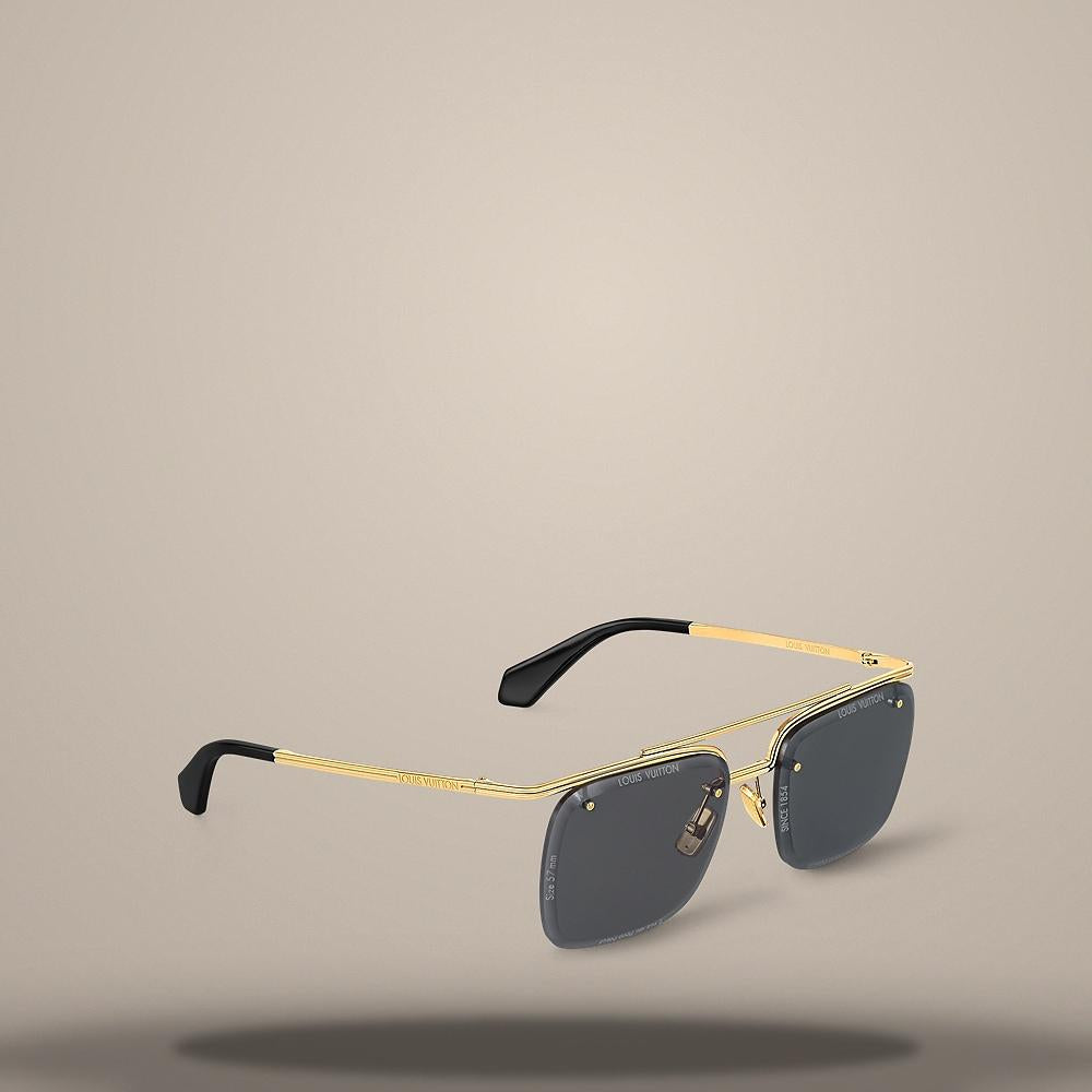 Louis Vuitton Black LV Super Vision Light Large Square Sunglasses Z2891U