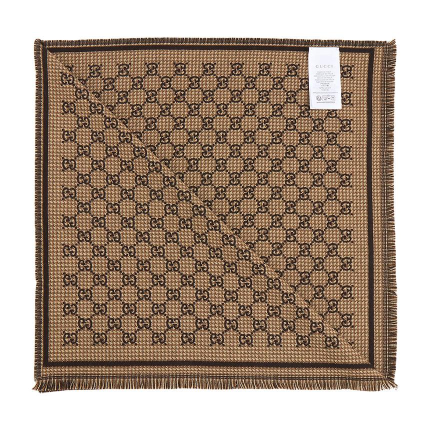 GUCCI Unisex GG Logo Wool Scarf 836264 4G386 2079