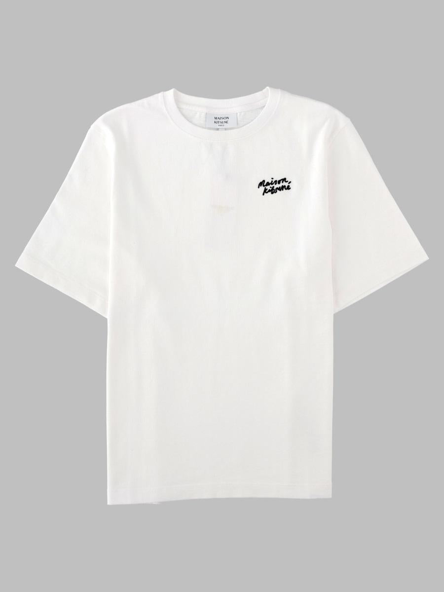 Maison Kitsune White Cotton Short Sleeve T-Shirt