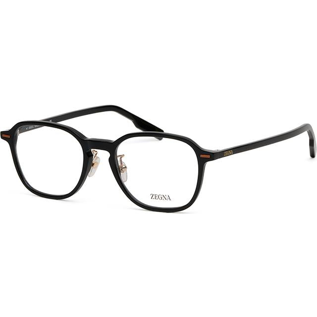 Zegna Lightweight Black Thin Acetate Square Eyeglasses Unisex EZ5255 H 001