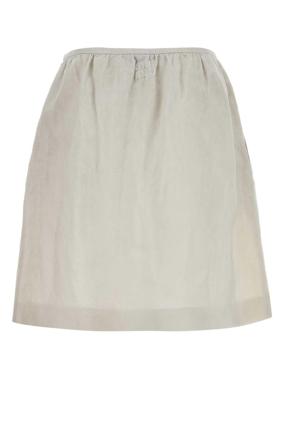 Miu Miu Wool Mini Skirt Blue Women’s Short Skirt