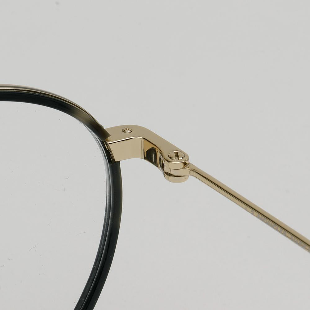Moncler Lightweight Round Metal Windsor Rim Eyeglass Frames Gray Tort ML5110 032