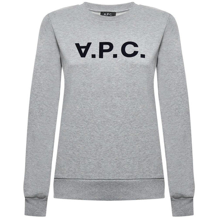 A.P.C. VIVA Logo Print Sweatshirt Women’s Cotton Pullover Beige