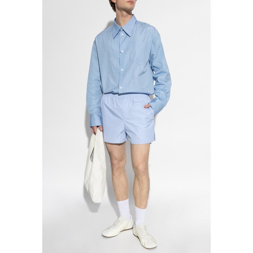 AMI Unisex Striped Shorts
