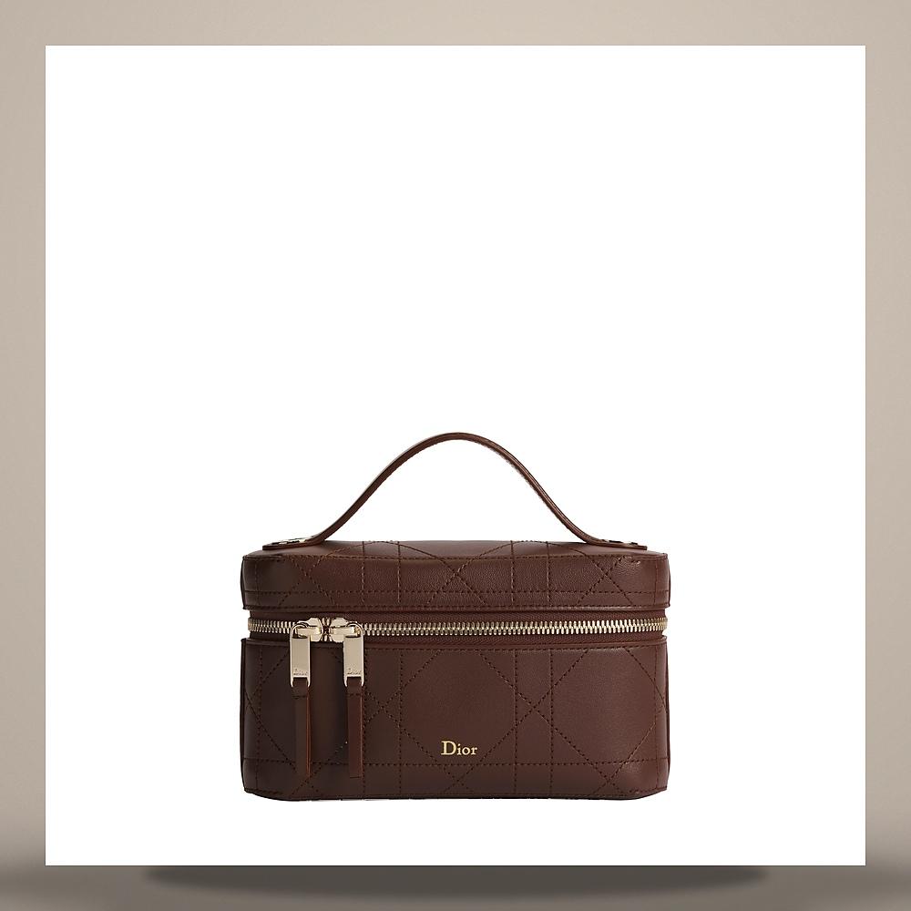 DIOR Trianon Soft Vanity Bag Mini New Marron Macro Cannage Lambsk S4613OSRO M69M