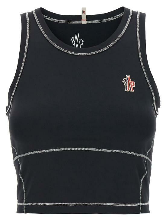 Moncler Grenoble Logo Patch Sleeveless T-Shirt 8P00001 899YG 999