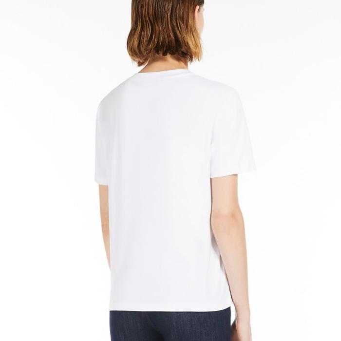 Max Mara QUIETO Logo Print Short Sleeve T-Shirt White