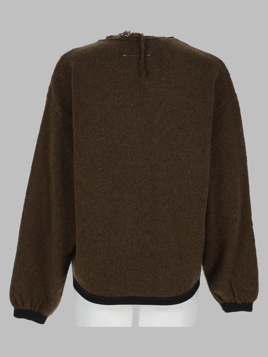 Maison Margiela Wool Knit Sweatshirt Women’s Black