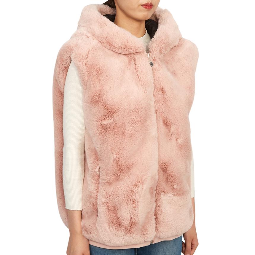 Moose Knuckles Women’s Hooded Fur Vest Black